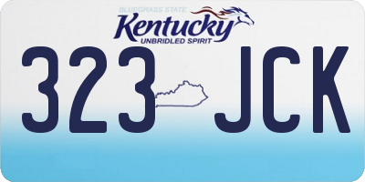 KY license plate 323JCK