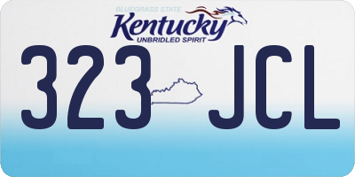 KY license plate 323JCL