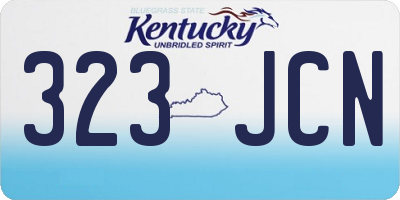 KY license plate 323JCN