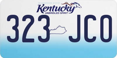 KY license plate 323JCO