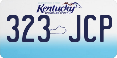 KY license plate 323JCP