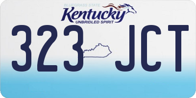 KY license plate 323JCT