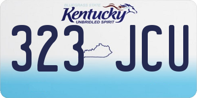 KY license plate 323JCU