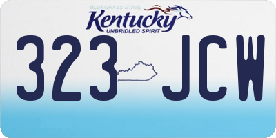 KY license plate 323JCW