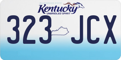 KY license plate 323JCX