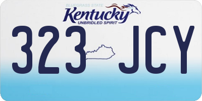 KY license plate 323JCY