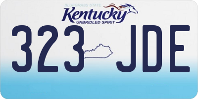 KY license plate 323JDE
