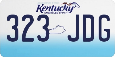 KY license plate 323JDG