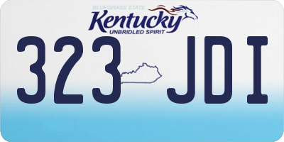 KY license plate 323JDI