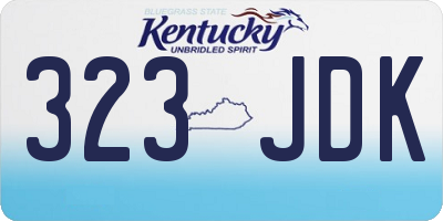 KY license plate 323JDK