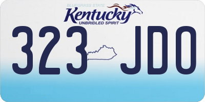 KY license plate 323JDO