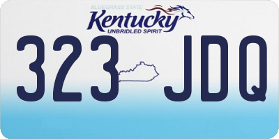 KY license plate 323JDQ
