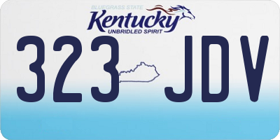 KY license plate 323JDV