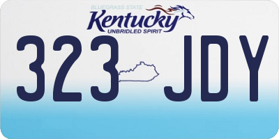 KY license plate 323JDY