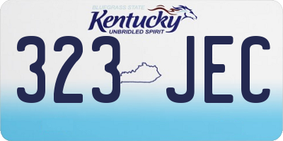 KY license plate 323JEC