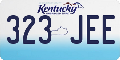 KY license plate 323JEE
