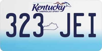 KY license plate 323JEI