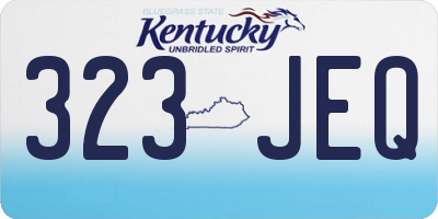 KY license plate 323JEQ