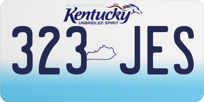 KY license plate 323JES
