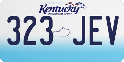 KY license plate 323JEV