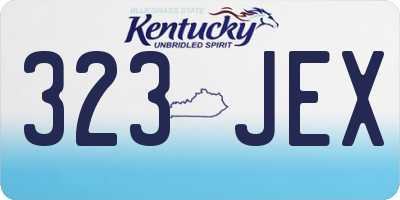 KY license plate 323JEX