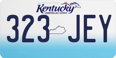 KY license plate 323JEY