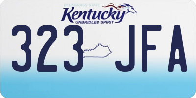 KY license plate 323JFA