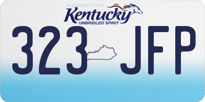 KY license plate 323JFP