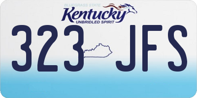 KY license plate 323JFS