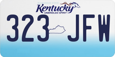 KY license plate 323JFW