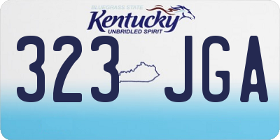 KY license plate 323JGA