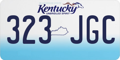 KY license plate 323JGC