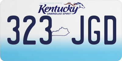 KY license plate 323JGD