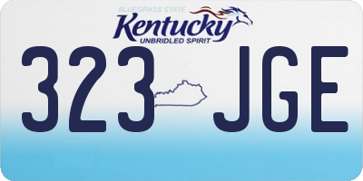 KY license plate 323JGE