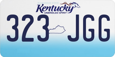 KY license plate 323JGG