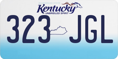 KY license plate 323JGL