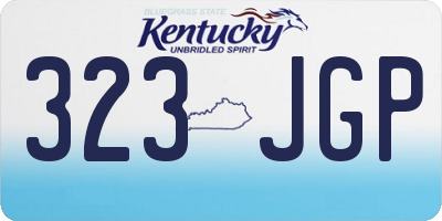 KY license plate 323JGP