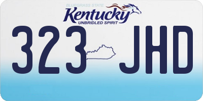 KY license plate 323JHD