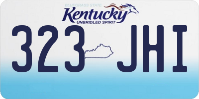 KY license plate 323JHI