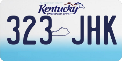 KY license plate 323JHK