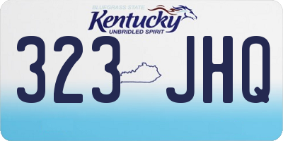 KY license plate 323JHQ