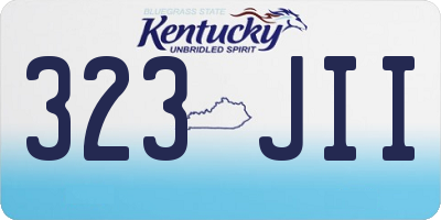 KY license plate 323JII