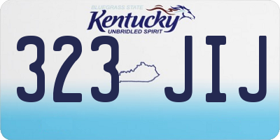KY license plate 323JIJ