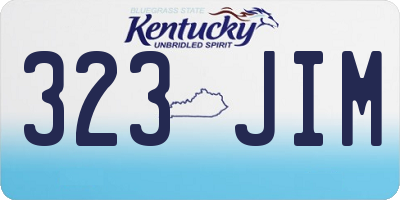 KY license plate 323JIM