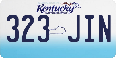 KY license plate 323JIN