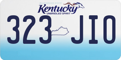 KY license plate 323JIO