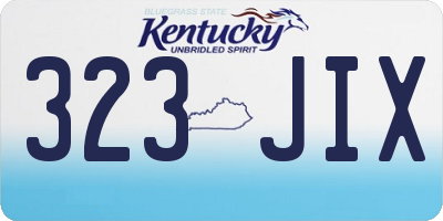 KY license plate 323JIX