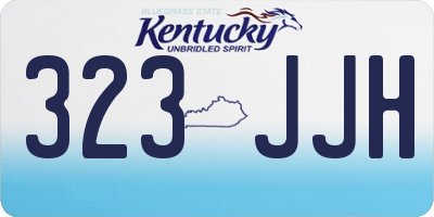 KY license plate 323JJH