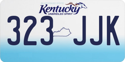 KY license plate 323JJK