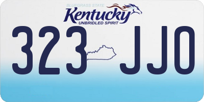 KY license plate 323JJO
